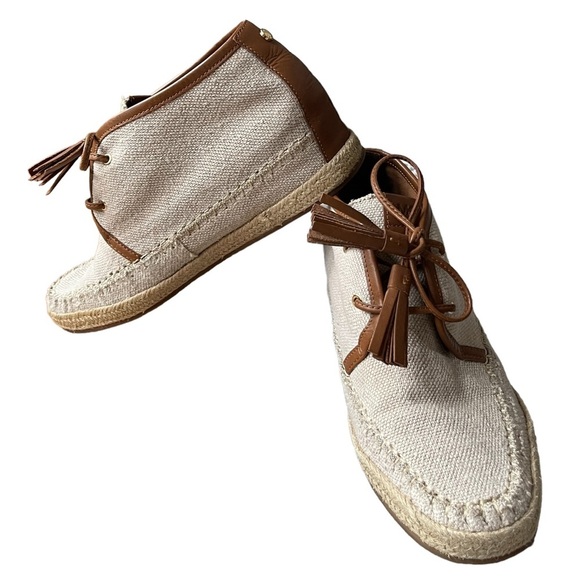 Michael Kors Kendrick Brown Leather Lace‎ Up Wedge Moccasin Style Bootie Size:10 - Picture 13 of 13